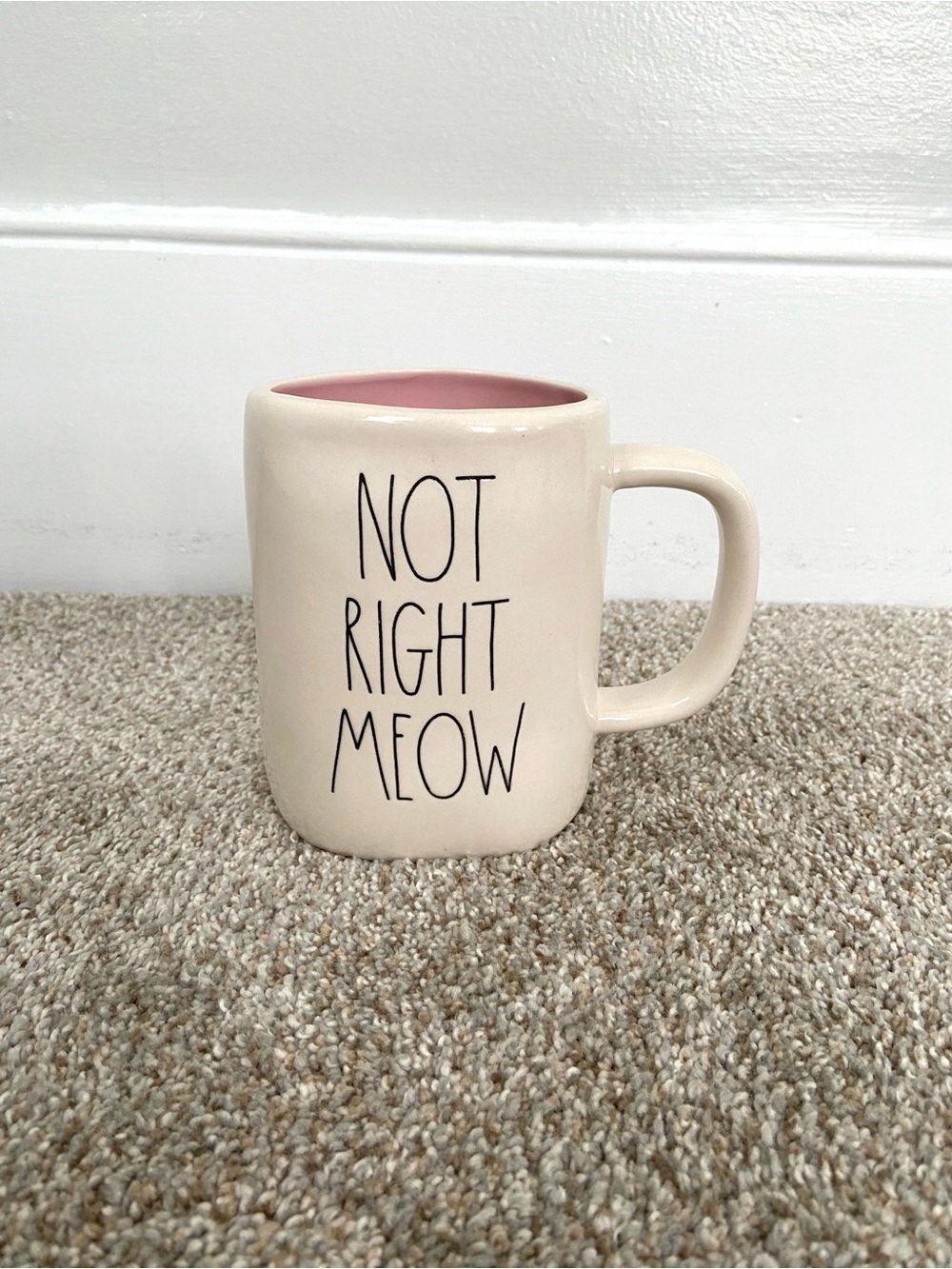 NWOT Rae Dunn "NOT RIGHT MEOW" Cat Coffee Mug - Picture 2 of 13